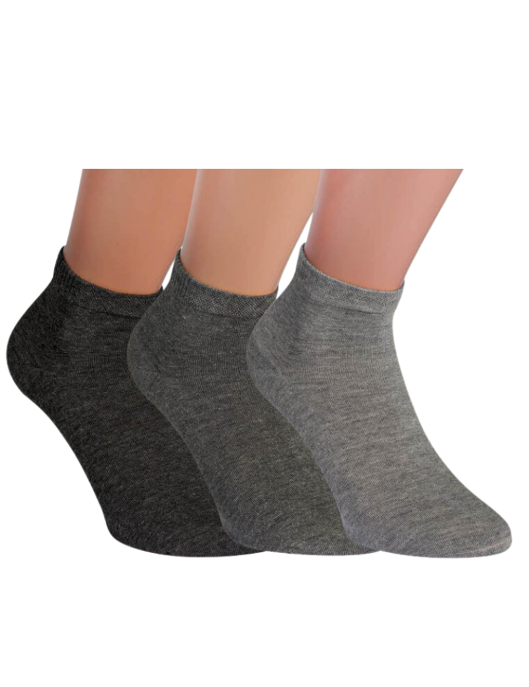 Socquettes courtes en coton - lot de 3 paires