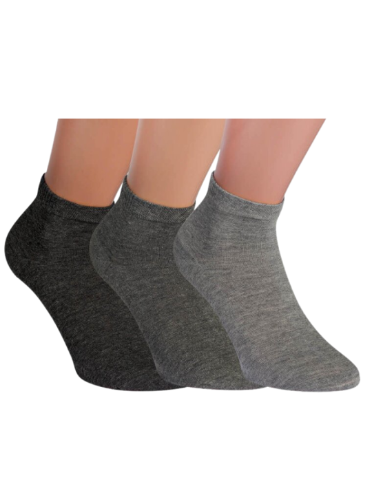 Socquettes courtes en coton - lot de 3 paires