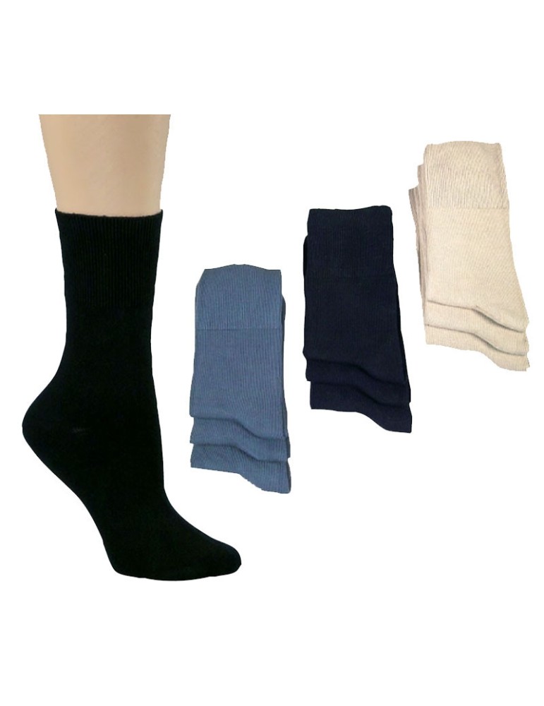 Lot de 2 paires de chaussettes noires Femme en coton modal