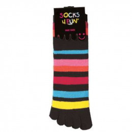 chaussettes à doigts multicolores