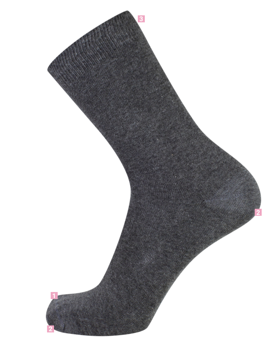 2 paires de chaussettes randonnée femme coton bio organique